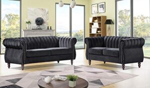 us pride furniture s5644-sf+lv sofas, black
