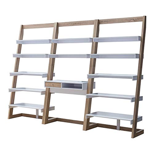 Furniture of America Gleim Transitional Wood 5-Shelf Bookcase in Natural Tone