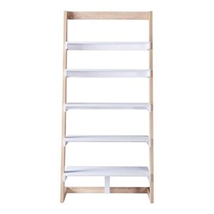 Furniture of America Gleim Transitional Wood 5-Shelf Bookcase in Natural Tone