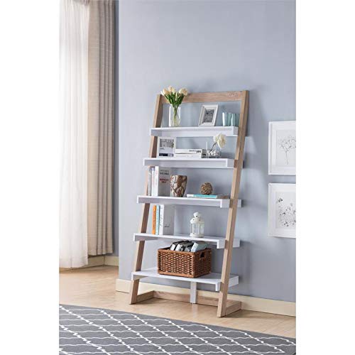 Furniture of America Gleim Transitional Wood 5-Shelf Bookcase in Natural Tone