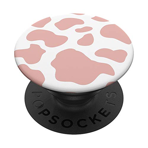 Pink Cow Print Spotted Cute Animal Pattern PopSockets Swappable PopGrip