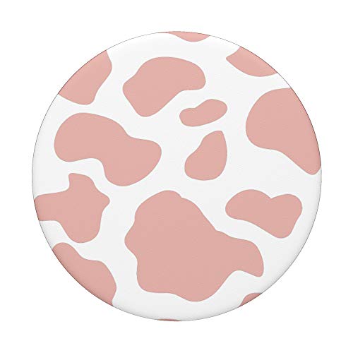 Pink Cow Print Spotted Cute Animal Pattern PopSockets Swappable PopGrip