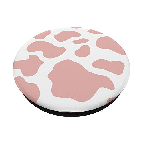 Pink Cow Print Spotted Cute Animal Pattern PopSockets Swappable PopGrip