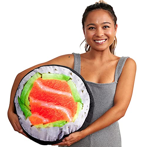 TILTECH Sushi Pillow - Funny Pillow for Bed & Couch, Soft Sushi Plush Cushion, Cute Pillows for Sushi Gifts