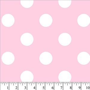 Dots on Pink Anti-Pill Premium No-Sew Throw Fleece Fabric Kit (72x60)