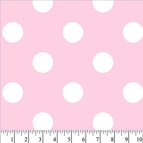 Dots on Pink Anti-Pill Premium No-Sew Throw Fleece Fabric Kit (72x60)