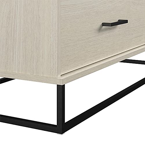 Novogratz Kelly 3 in 1 Media Dresser and Desk Combo, Ivory Oak