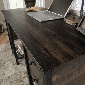 Sauder Steel River Small Computer Desk, Carbon Oak Finish