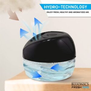 Bluonics 4-Pack Fresh Aire Water Based Revitalizer. Black Color with 7 LED Color Changing Lights