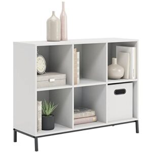 Sauder North Avenue White 6-Cube Cubby Organizer Bookcase, White Finish