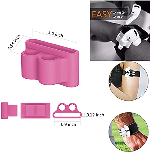 Loirtlluy 4 in 1 Anti-Lost Accessories for Airpods Pro, Airpods Pro Strap Magnetic Cord, Ear Hooks and Covers Compatible with Airpod Pro, Watch Band Holder, Pink