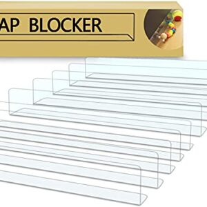 QIYIHOME 10-Pack Toy Blocker, Gap Bumper for Under Furniture, BPA Free Safe PVC with Strong Adhesive, Stop Things Going Under Sofa Couch or Bed, Easy to Install 1.6" Height