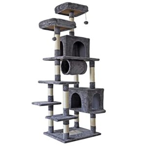 confote 70" multi-level cat tree xxl tall play house climber activity centre tower with scratching posts for kittens & large cats