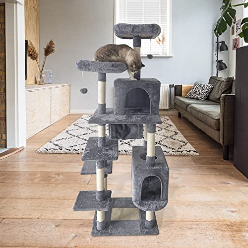 Confote 70" Multi-Level Cat Tree XXL Tall Play House Climber Activity Centre Tower with Scratching Posts for Kittens & Large Cats