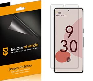 (6 pack) supershieldz designed for google pixel 6 screen protector, high definition clear shield (pet)