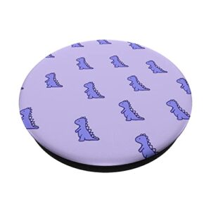 Funny & Cute Purple Dinosaur TRex In Purple For Women & Girl PopSockets Swappable PopGrip