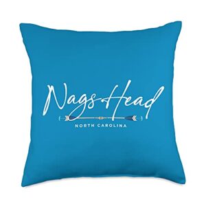 nags head north carolina nc apparel nags head north carolina oars graphic throw pillow, 18x18, multicolor