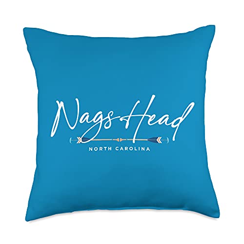 Nags Head North Carolina NC Apparel Nags Head North Carolina Oars Graphic Throw Pillow, 18x18, Multicolor