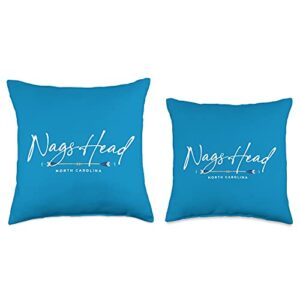 Nags Head North Carolina NC Apparel Nags Head North Carolina Oars Graphic Throw Pillow, 18x18, Multicolor