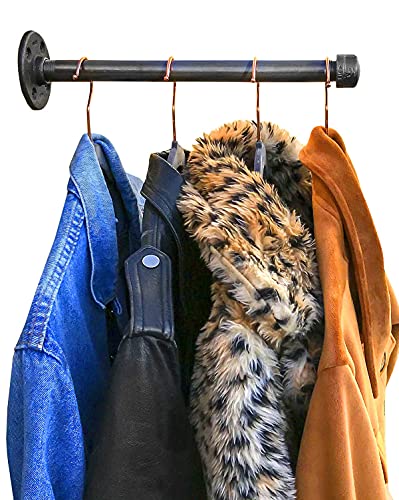 Industrial Pipe Clothing Rack, Hanging Rod for Closet, Wall Mounted Multi Purpose (10 inch 4 Pack)