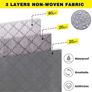 Clothing Storage Bag,3 Pack Large Capacity Clothes Storage Bag Organizer with Reinforced Handle Thick Fabric for Comforters,Storage Bin Blankets,Bedding,Foldable with Sturdy Zipper,Clear Window, 90L,Grey