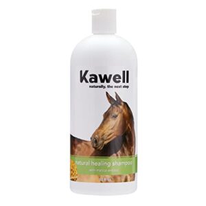 kawell usa natural horse shampoo for skin and coat care - suitable for minor injuries, cuts, ulcers, skin allergies and irritations, infused with matico healing properties, 32 oz.
