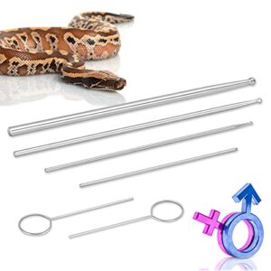antidious snake probes kit，snake sexing probing gender probes with round tip and naturally hypoallergenic metal, snake gender probes tool let you know if you snake is boy or girl.