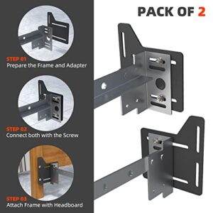 2Pcs Bed Frame Brackets Adapter for Headboard Extra Heavy Duty, Bed Adapter Conversion Plate, Queen Bed Frame Headboard Brackets Modification Plate