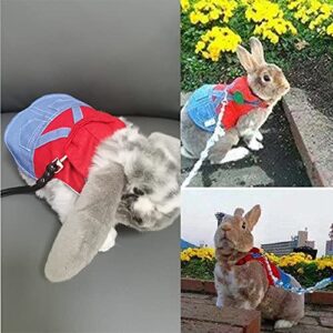 Anelekor Small Pet Costume Rabbit Clothes Ferret Hoodies Sweatshirt Bunny Vest Harness and Leash Set Kitten Sweater Small Animals Outfits for Chihuahua Kitty Mini Dog and Small Breeds (A, S)