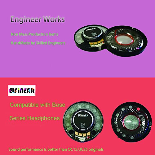 ELFINEAR 40mm Headphone Speakers 1 Pair(2Pcs) Compatible with quietcomfort QC2 QC15 QC25 QC35 QC3 AE2 OE2 Studio Studo 2.0 Solo 2