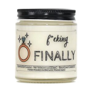 f*cking finally soy candle (cozy sweater, 3.5 oz)