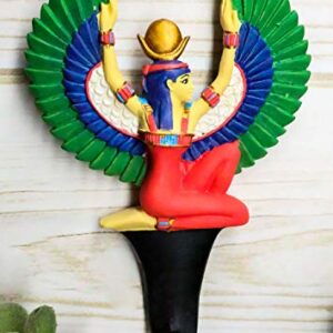 Ebros Egyptian Winged Goddess Isis with Open Arms Wall Hanger Hook Decor Accent Hangers for Coats Hats Leashes Backpacks Keys Decorative Organizer On Mudroom Main Entrance