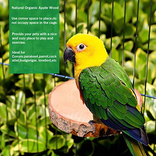 Hamiledyi Parrot Perch Stand Wood Bird Perch Platform Colorful Quartz Sand Paw Grinding Sticks for Cockatiel Conure Budgies Parakeet Lovebird-Random Color(7 pcs)