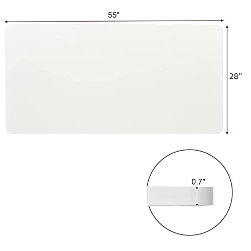 Tangkula 55 x 28 Inches Universal Relevance Table Top, Solid 1 Piece Wooden Desktop for Height Adjustable Electric Standing Desk Frame, Rectangular Countertop for Stand Up Desk (White)