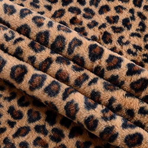 SOCHOW Premium Thick Sherpa Fleece Throw Blanket, Soft and Warm Winter Blanket, 60 × 80 Inches, Brown Leopard