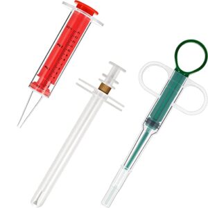 3 pieces pet cat pill shooter dog syringe dispenser reusable pet tablet liquid feeding dispenser for small animal, 3 styles