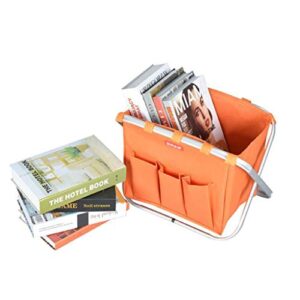 Bookshelf Pocket Version of Cloth Magazine Rack/Magazine Newspaper Storage Rack Basket/Newspaper Desktop Finishing Newspaper Rack FANJIANI (Color : Yellow)