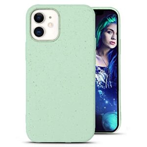 gemi-case - case for iphone 12 mini - plant based protector cover naturally speckled (mint green)