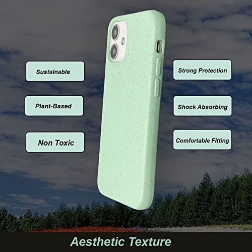 Gemi-Case - Case for iPhone 12 Mini - Plant Based Protector Cover Naturally Speckled (Mint Green)