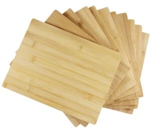 (set of 12) 12"x9" bulk plain bamboo cutting chopping board | for customized, personalized engraving purpose | wholesale premium bamboo board (without handle)