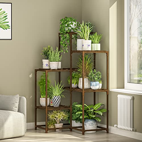 Plant Stands Indoor Outdoor Corner Shelf Plant Shelves Indoor Plant Holder for Living 7-Tier Corner Stands Room Outdoor Plant Rack Indoor Multiple Plants Patio Balcony Garden