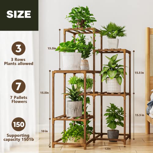 Plant Stands Indoor Outdoor Corner Shelf Plant Shelves Indoor Plant Holder for Living 7-Tier Corner Stands Room Outdoor Plant Rack Indoor Multiple Plants Patio Balcony Garden