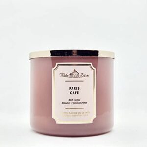 bath and body works, white barn 3-wick candle w/essential oils - 14.5 oz - 2021 core scents! (pariscafe)