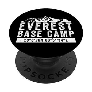 everest base camp coordinates mt everest mountain climbers popsockets swappable popgrip