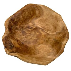 Creative Wood Bowl Root Carved Bowl Handmade Natural Real Wood Candy Serving Bowl 10"-12"