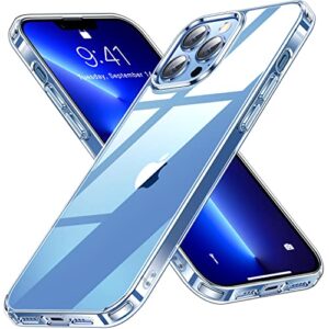 casekoo for iphone 13 pro max phone case clear, not yellowing iphone 13 pro max case shockproof protective bumper 6.7 inch, crystal clear