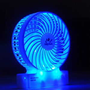 Portable Fan | Mini Fan | USB Rechargeable Desk Light Blast Fan, Tinyfish Decoration Strong Wind Mini Fan