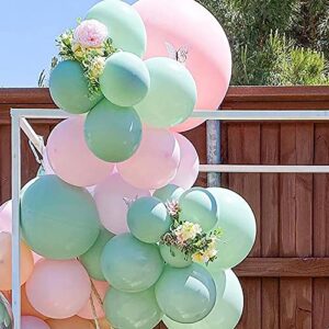 Olive Green Balloon Garland Arch Kit – Baby Pink Pastel Green Rose red Latex Balloons,18" Clear Balloon for Wedding Baby Bride Shower Birthday Evening Decor