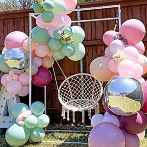 Olive Green Balloon Garland Arch Kit – Baby Pink Pastel Green Rose red Latex Balloons,18" Clear Balloon for Wedding Baby Bride Shower Birthday Evening Decor