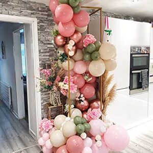 Olive Green Balloon Garland Arch Kit – Baby Pink Pastel Green Rose red Latex Balloons,18" Clear Balloon for Wedding Baby Bride Shower Birthday Evening Decor